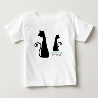 T-shirt Pour Bébé Art du chat noir