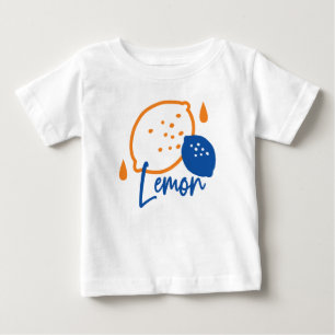 T-shirt Pour Bébé Art minimaliste de la ligne de citron - Fruit d'ag