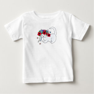 T-shirt Pour Bébé Art populaire d'Ukrainien de chat