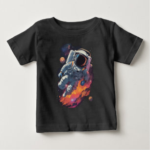 T-shirt Pour Bébé Astronaut perdu en Galaxie Arrière - plan
