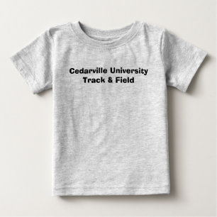 T-shirt Pour Bébé Athlétisme d'université de Cedarville