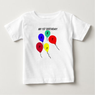 T-Shirt pour bébé avec ballons pour ma 1ère fête d