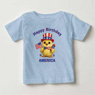 T-Shirt pour bébé avec poussin (4c) et thème patri