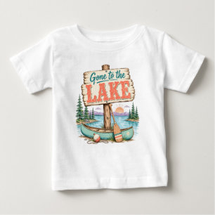 T-shirt Pour Bébé Aventure en canot au coucher du soleil dans la nat