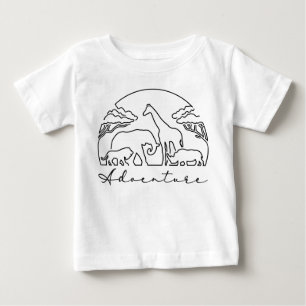 T-shirt Pour Bébé Aventure et Safari en Afrique