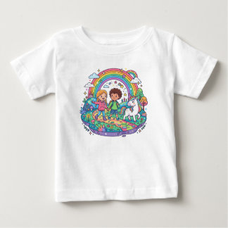 T-shirt Pour Bébé Aventure Magique Arc-en-ciel Licorne et Enfants Mi