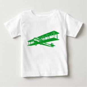 T-shirt Pour Bébé Avion vintage - Vert d'herbe