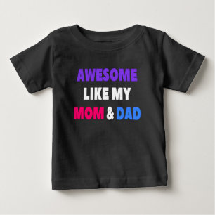 T-shirt Pour Bébé Awesome Comme Mon Maman & Papa