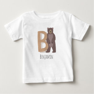 T-shirt Pour Bébé B pour l'ours