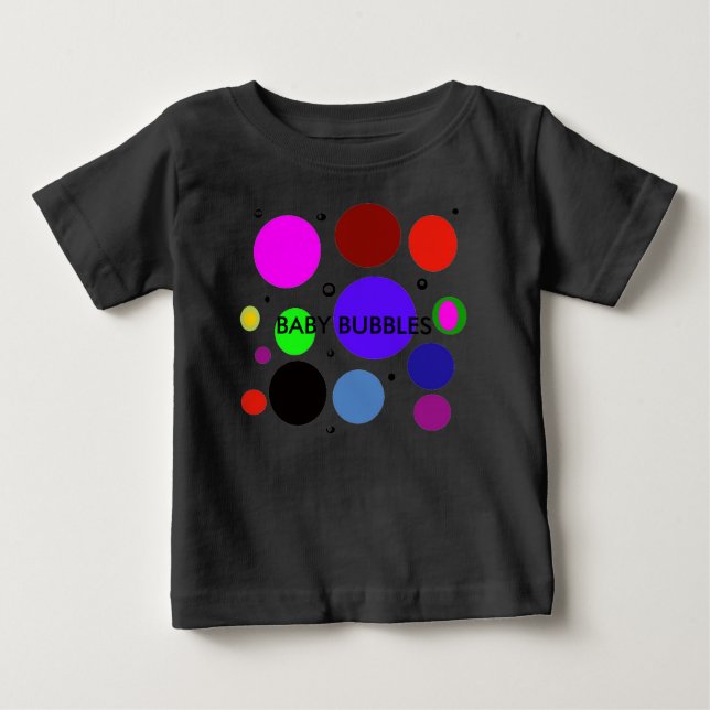 T-shirt Pour Bébé Babby Bubbles Kinder Multi bulle) (Devant)