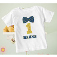 Baby Boy Name One Love Bow Cravate Bleu