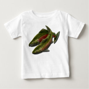 T-shirt Pour Bébé Baby Fisherman Chemise Baby Saumon Poisson Creeper