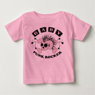 T-shirt Pour Bébé Baby Girl Punk Crâne