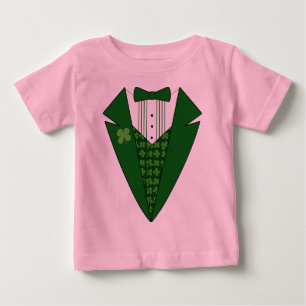 T-shirt Pour Bébé Baby Leprechaun Irish Tuxedo