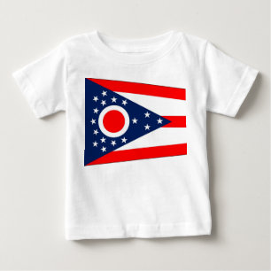T-shirt Pour Bébé Baby T Shirt avec Drapeau de l'Ohio, U.S.A.