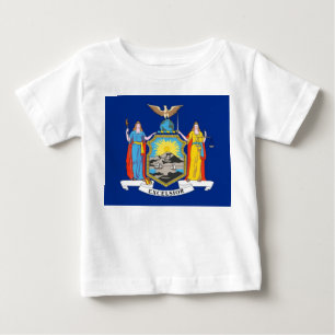 T-shirt Pour Bébé Baby T Shirt avec Drapeau de New York, U.S.A.