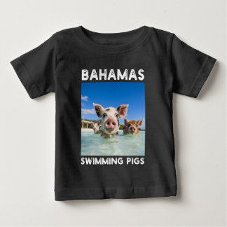 T-shirt Pour Bébé Bahamas Pigs de natation Exuma