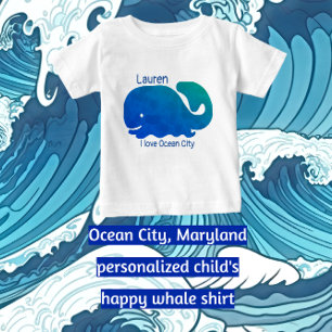 T-shirt Pour Bébé Baleine colorée Ocean City Maryland