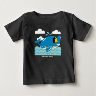 T-shirt Pour Bébé Baleine de dessin animé souriante mignonne – Vie m