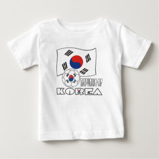 T-shirt Pour Bébé Balle de football et drapeau sud-coréen