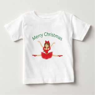 T-shirt Pour Bébé Ballerine Joyeux Noël Ballet