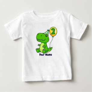 T-shirt Pour Bébé Ballons T-Rex 2e anniversaire