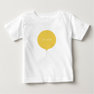 T-shirt Pour Bébé Balloon moderne   Sunshine Yellow Happy Nom de la 