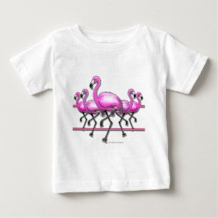 T-shirt Pour Bébé Bande de Flamant rose