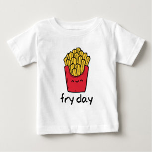 T-shirt Pour Bébé Bande dessinée heureuse de pommes frites de