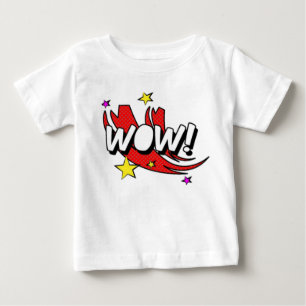 T-shirt Pour Bébé Bande dessinée Wow Sticker