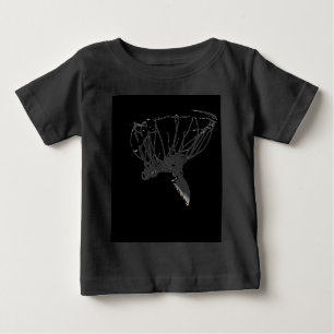 T-shirt Pour Bébé Basket-ball Black White Pop Art