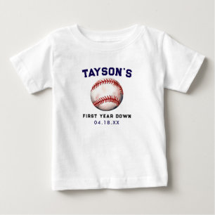 T-shirt Pour Bébé Basket-ball Première Année Down 1er Anniversaire