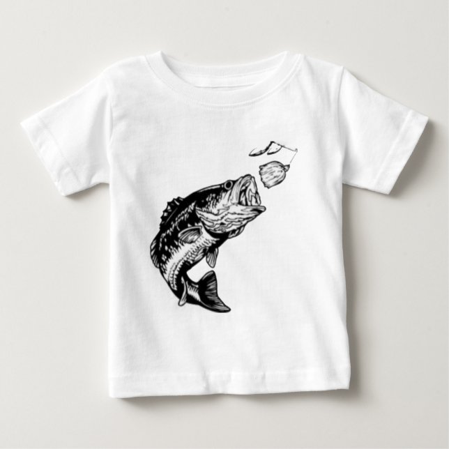 T-shirt Pour Bébé Basse attaquant spinnerbait (Devant)