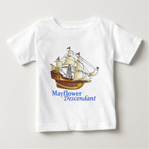 T-shirt Pour Bébé Bateau de navigation de descendant de fleur