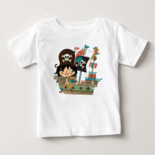 T-shirt Pour Bébé Bateau pirate et pirate