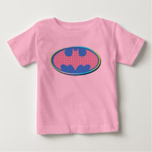 T-shirt Pour Bébé Batman Logo Pink Polka Dot