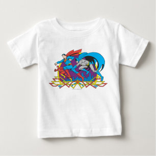 T-shirt Pour Bébé Batman + Superman + Flash