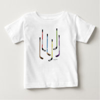 Bâtons de hockey colorés Chemises pour bébé