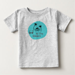 T-shirt Pour Bébé Beach Baby Grey