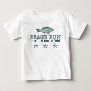 T-shirt Pour Bébé Beach Bum ~ En tout temps N'importe quelle plage N