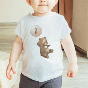 T-shirt Pour Bébé Beary Premier anniversaire bébé T-shirt ours Bear 