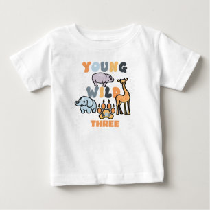 T-shirt Pour Bébé Beau Animaux sauvages