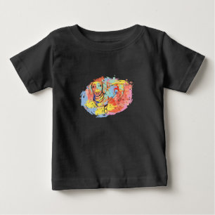 T-shirt Pour Bébé Beau chien teckel