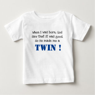 T-shirt Pour Bébé Beau Jumeau À Dire