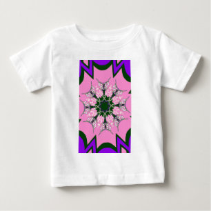 T-shirt Pour Bébé Beau motif de teinte violet rose bébé monogramme d