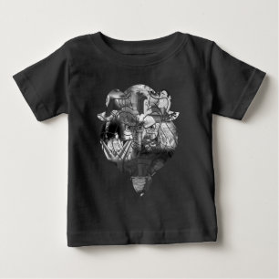 T-shirt Pour Bébé Beauté & La Bête Collage B&W