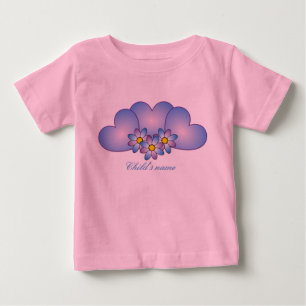 T-shirt Pour Bébé Bébé adorable coeurs bleus pour la Saint-Valentin