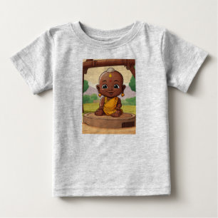 T-shirt Pour Bébé Bébé Bouddha joueur – Dessin animé de tout-petit a