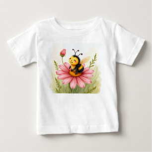 T-shirt Pour Bébé Bébé bourdon prenant un bain de soleil