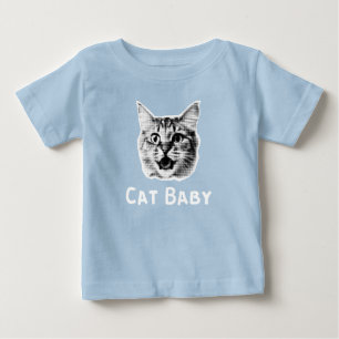 T-shirt Pour Bébé Bébé Chat Rétro